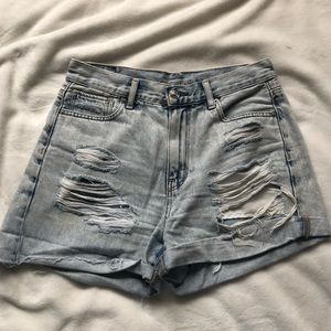 AE Distressed Mom Jean Shorts